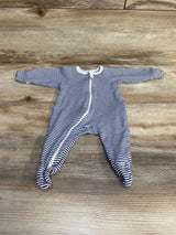 Purebaby Organic Striped Sleeper Navy sz Newborn - Me n Mommy To Be