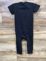 Little Bipsy Classic Snap Up Cotton Romper Black sz 18-24m