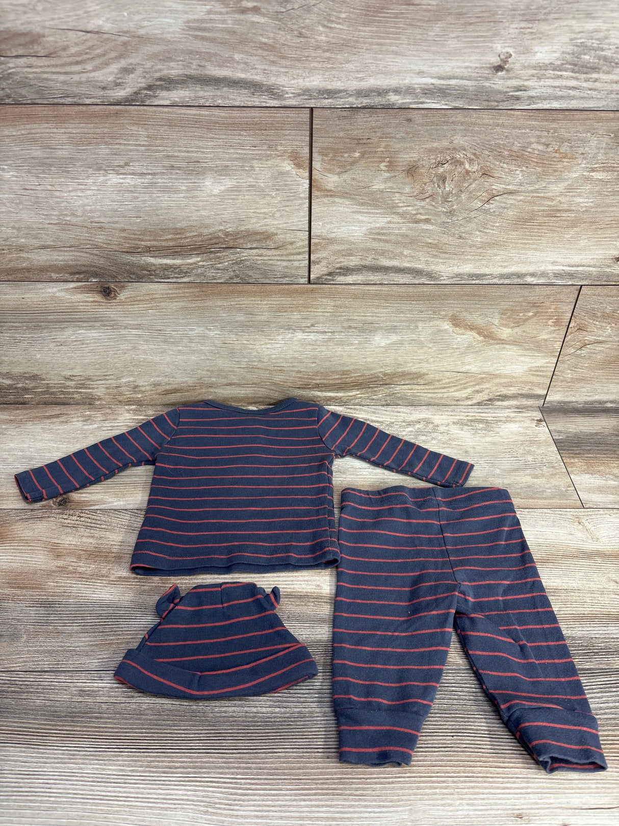 Just One You 2pc Stiped Shirt & Pants Set Grey sz 6m