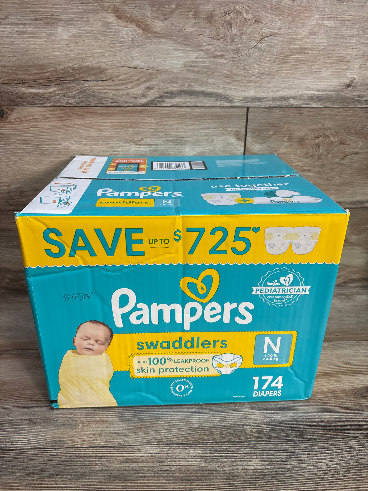 NEW Pampers Swaddlers Size Newborn 174ct.