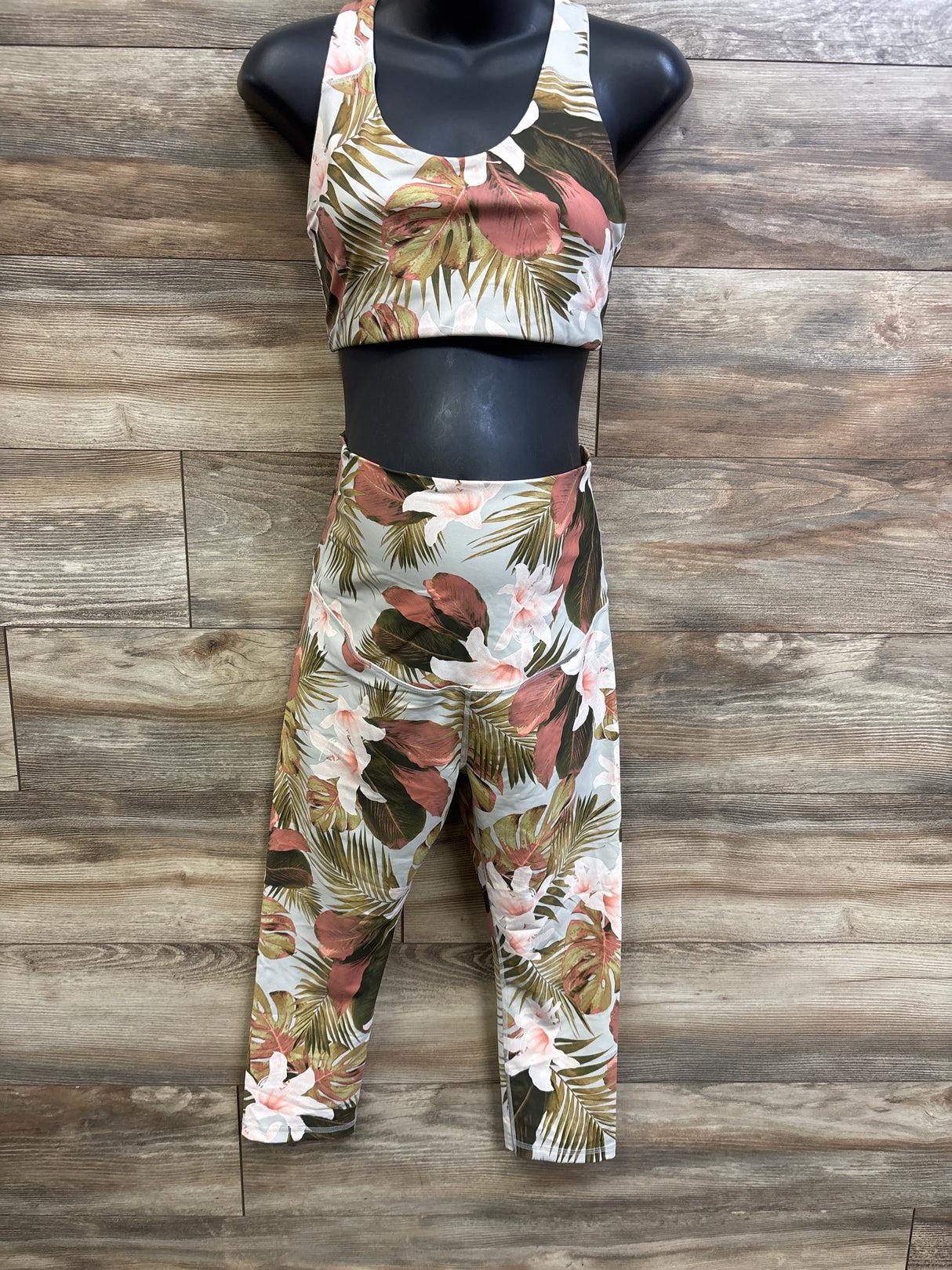 Old Navy Maternity 2pc Active PowerSoft Sports Bra & Leggings Set Grey sz Large