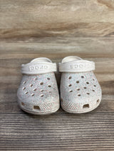 Crocs Classic Clogs White Glitter sz 7c