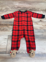 Carter's Plaid Blanket Sleeper Red sz 6m