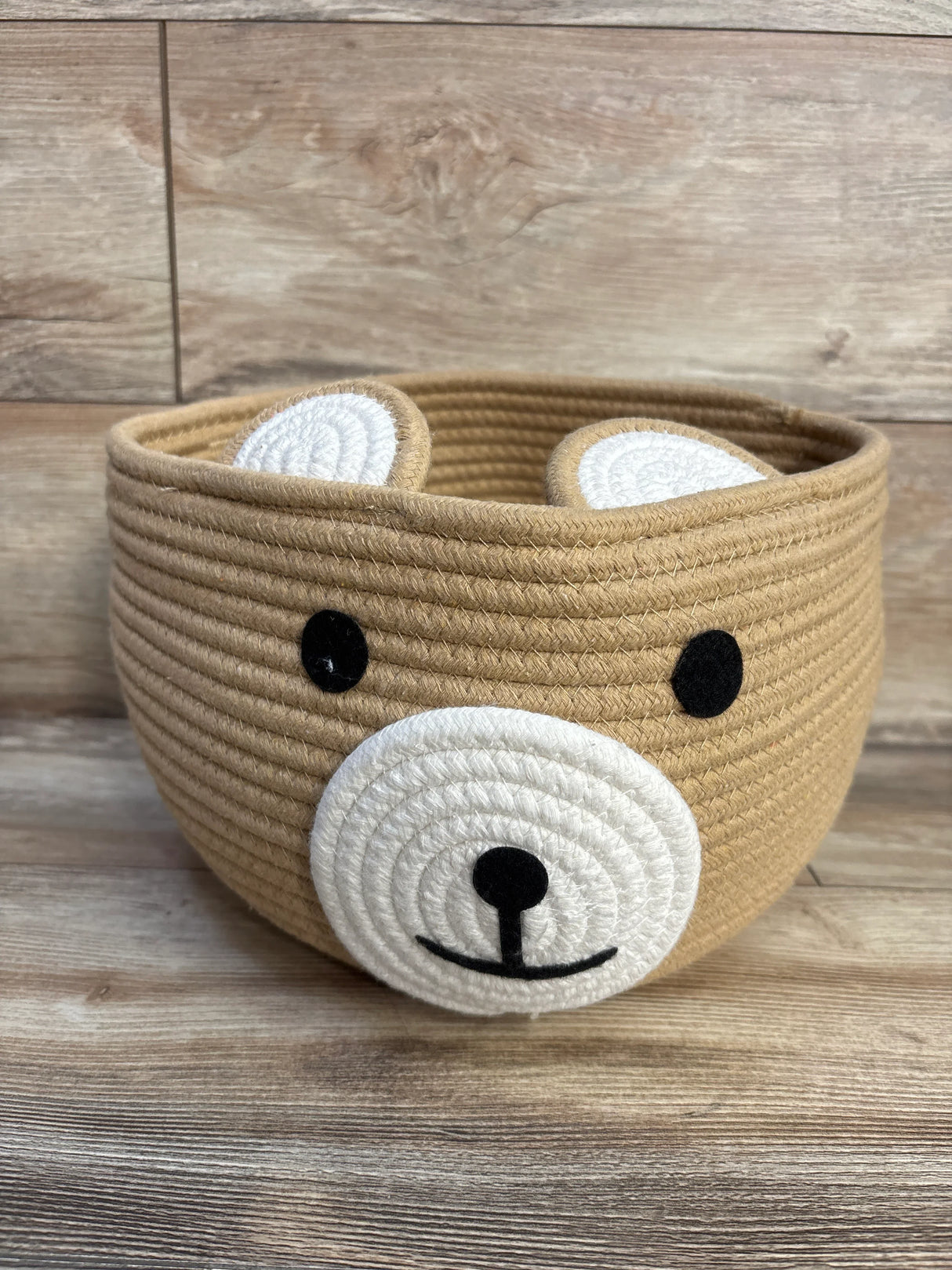 CherryNow Cute Bear Rope Round Basket