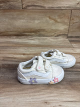 Vans Old Skool V Floral Cream Sneakers sz 5c