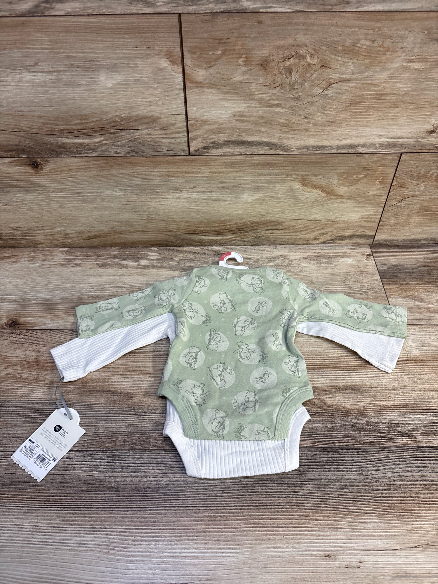 NEW Cloud Island x Disney Winnie The Pooh 2pk Bodysuits Green sz Newborn