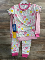 NEW Gerber 4pc Floral Pajama Set Pink sz 3T