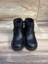 Old Navy Faux Leather Zip Up Moto Boots Black sz 6c