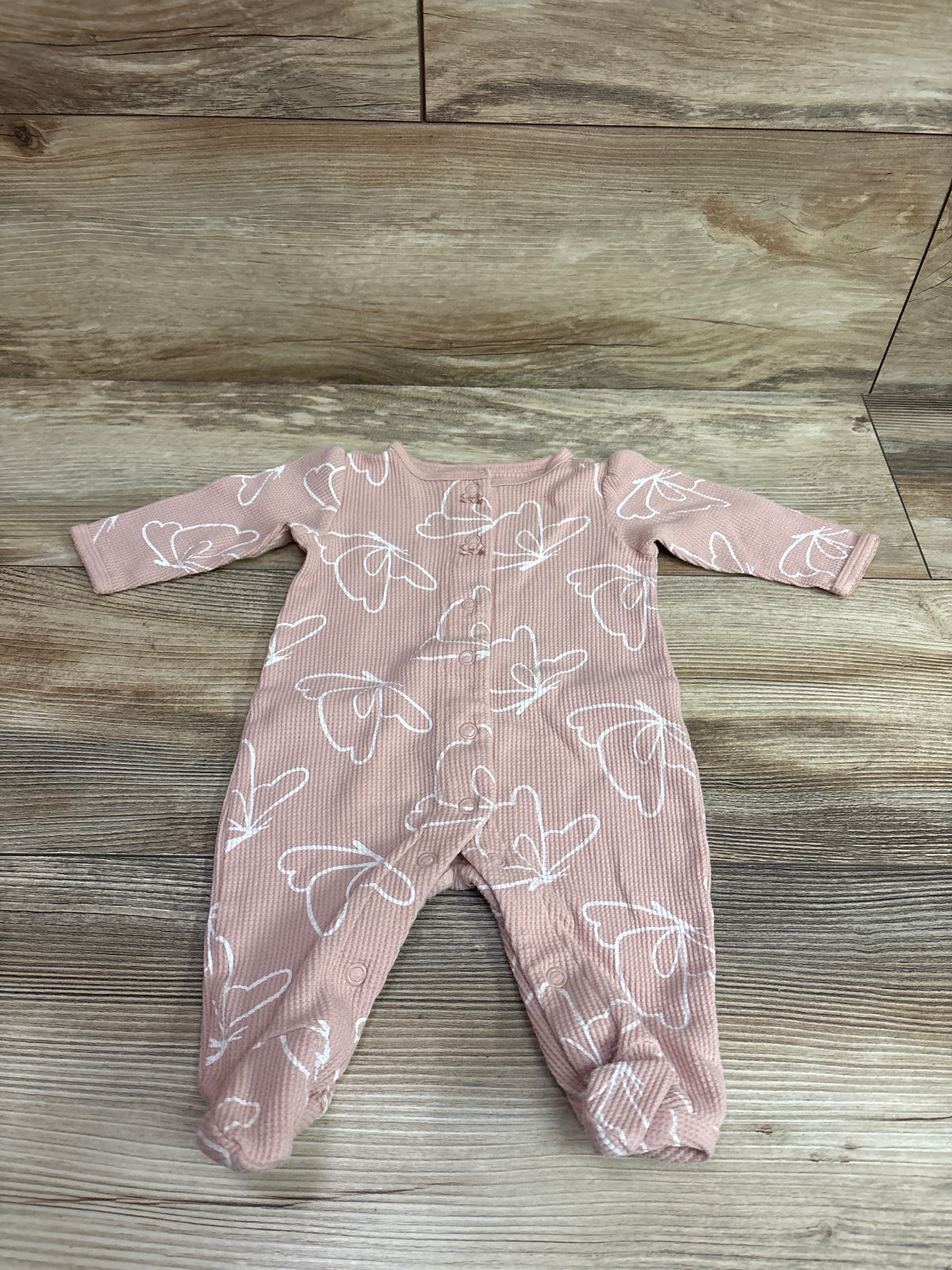 Carter's Waffle Knit Snap Sleeper Pink sz 3m