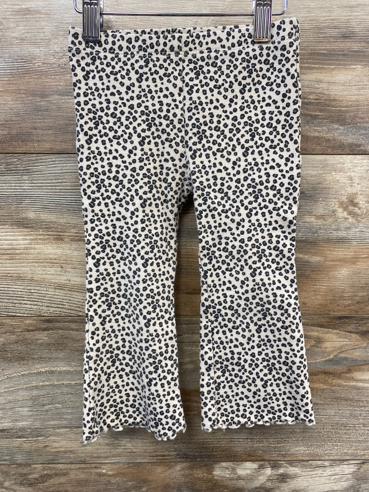 First Impressions Leopard Print Flare Leggings Beige sz 24m