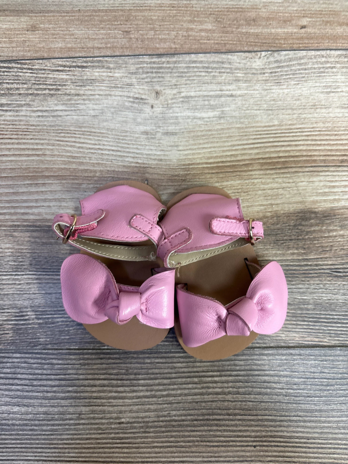 Janie & Jack Leather Bow Sandals Pink sz 3c