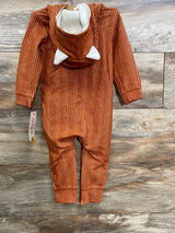 NEW Cat & Jack Textured Hooded Coverall Rust sz 12m