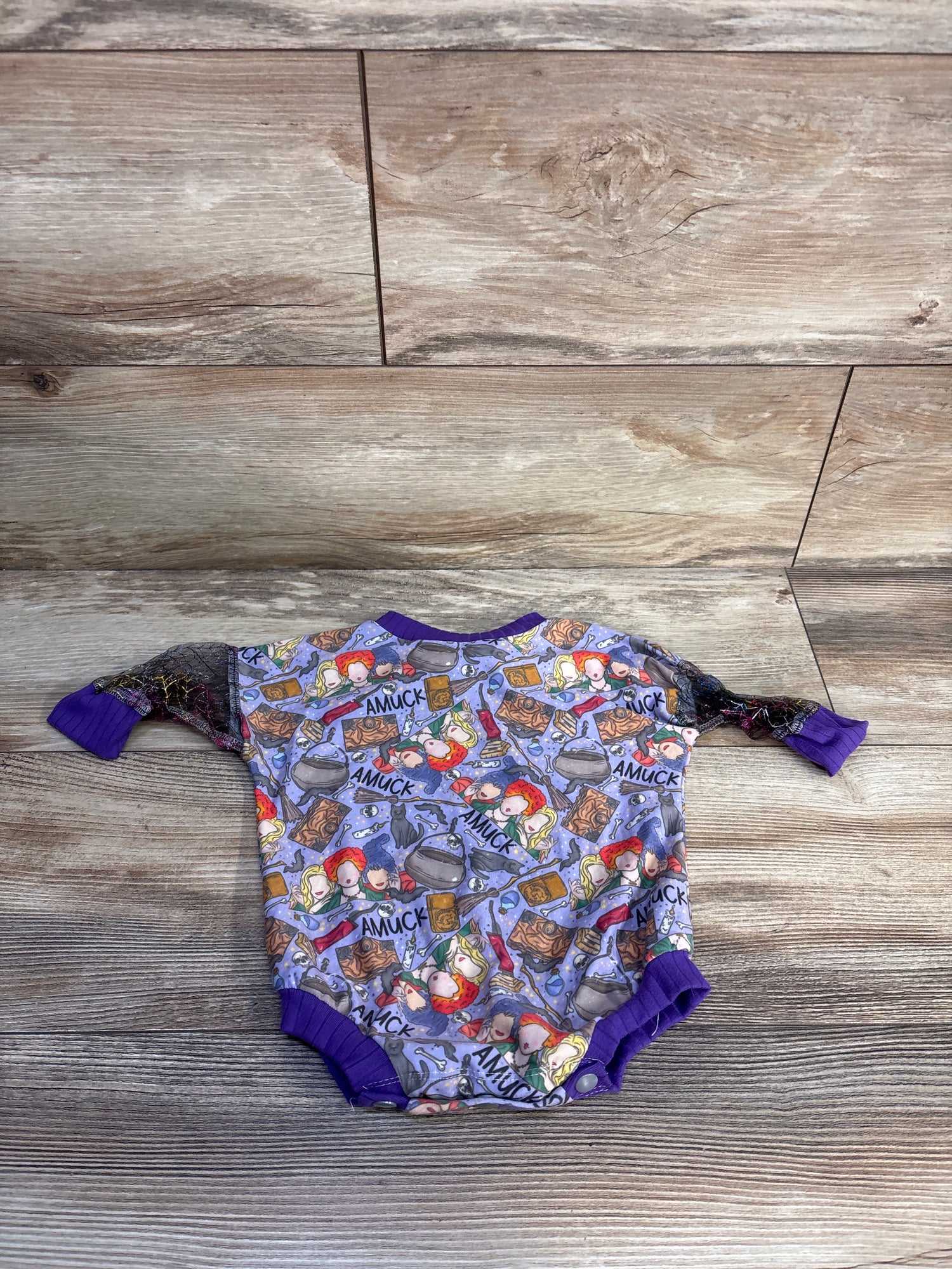 Ken & Co Hocus Pocus Bubble Romper Purple sz 0-3m