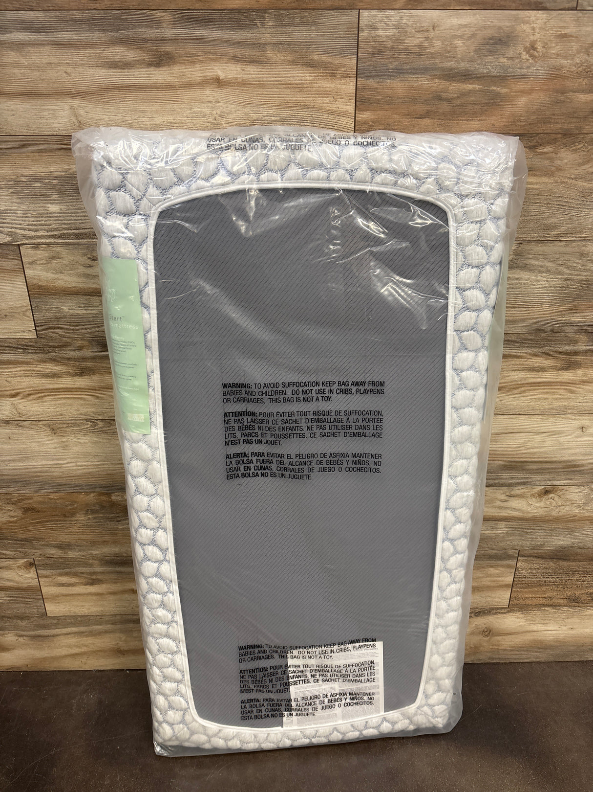 NEW Lullaby Earth Gentle Start Breathable Crib Mattress - Blue Leaf