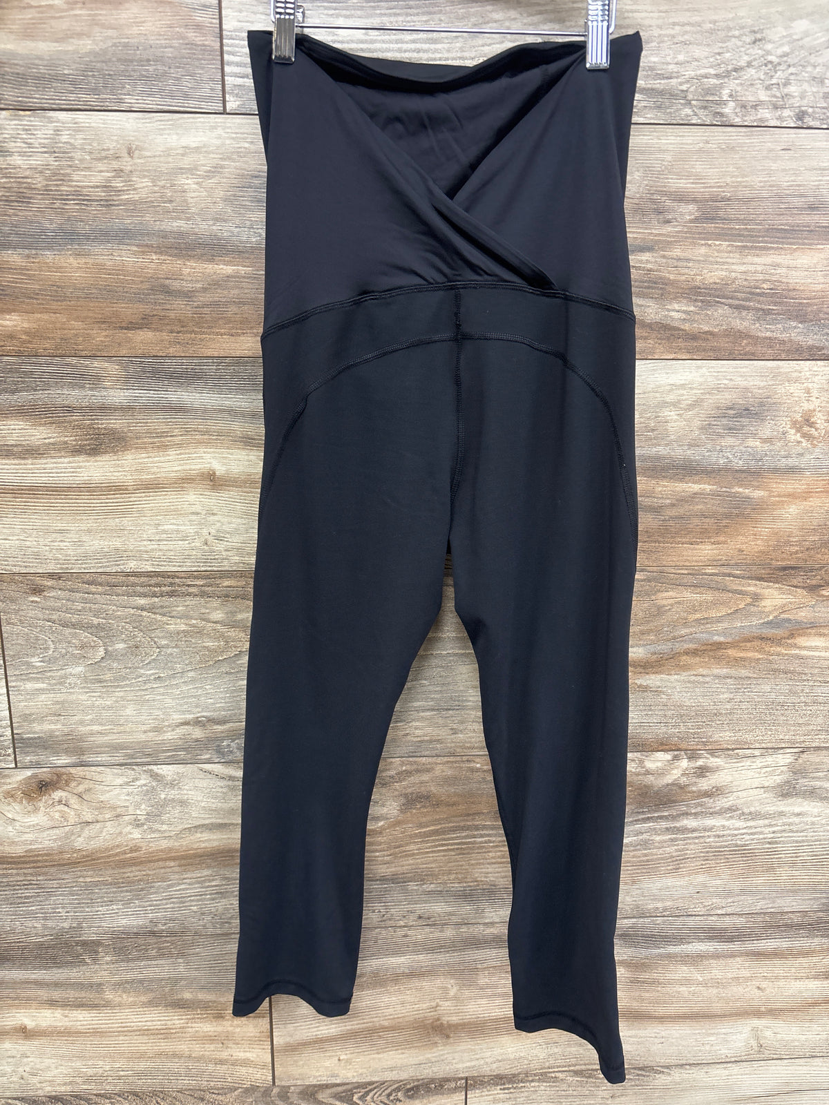 Isabel Maternity Crossover Panel Leggings Black sz Small