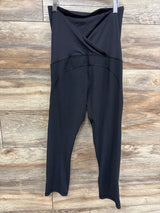 Isabel Maternity Crossover Panel Leggings Black sz Small