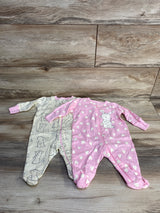 Gerber 2pk Sleepers Pink/Cream sz Newborn