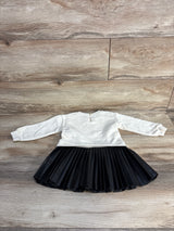Calvin Klein Sweater Faux Leather Dress White sz 18m