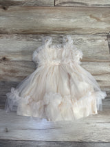 Shein Tulle Ruffle Dress Cream sz 12-18m