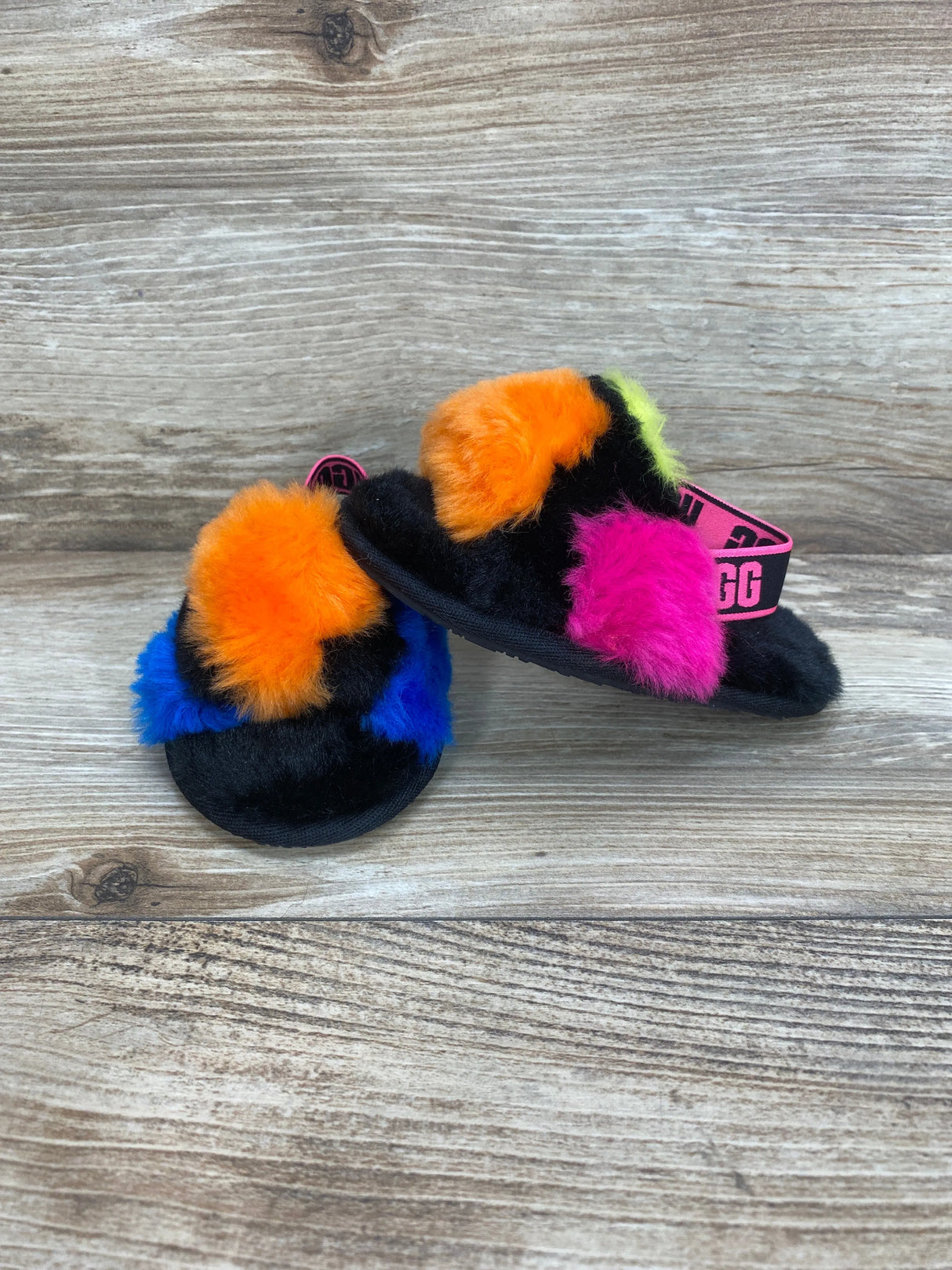 UGG Fluff Yeah Party Spot Slippers Sz 7c