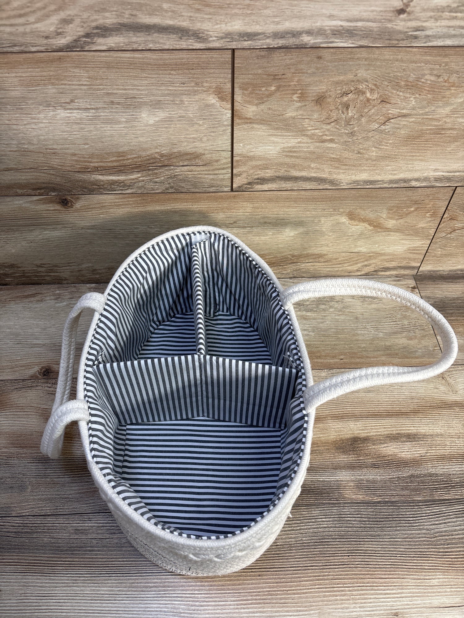 Stroller Society Cotton Rope Diaper Caddy Basket