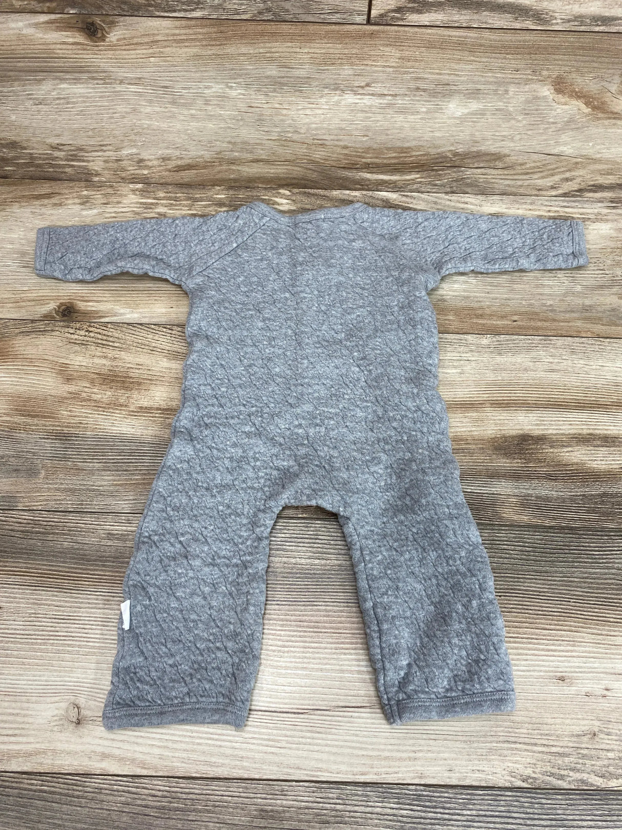 Burt's Bees Baby Organic Cotton Quilted Jumpsuit Grey sz 0-3m