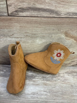 Old Navy Faux-Suede Embroidered Western Booties Brown sz 3/4c