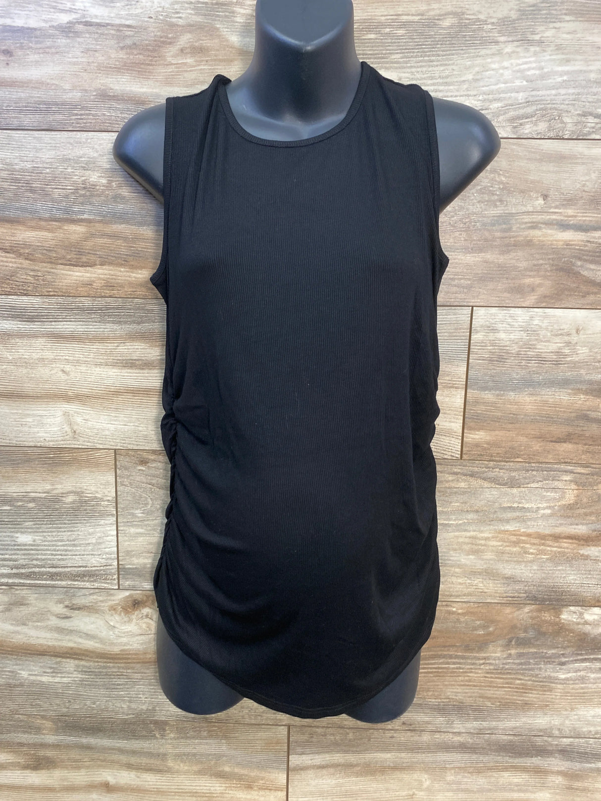 NEW Neer Ribbed Ruched Shirt Black sz Medium - Me n Mommy To Be