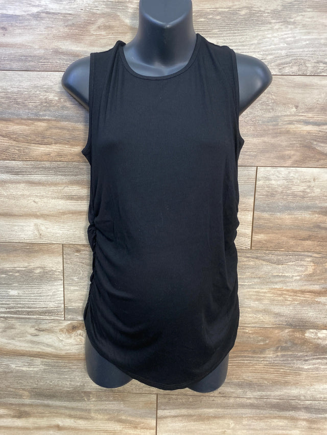 NEW Neer Ribbed Ruched Shirt Black sz Medium - Me n Mommy To Be