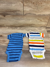 Gerber Onesies 2pk Bodysuits White sz 0-3m