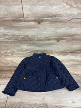 Janie & Jack Quilted Peplum Barn Jacket Navy sz 3-4T
