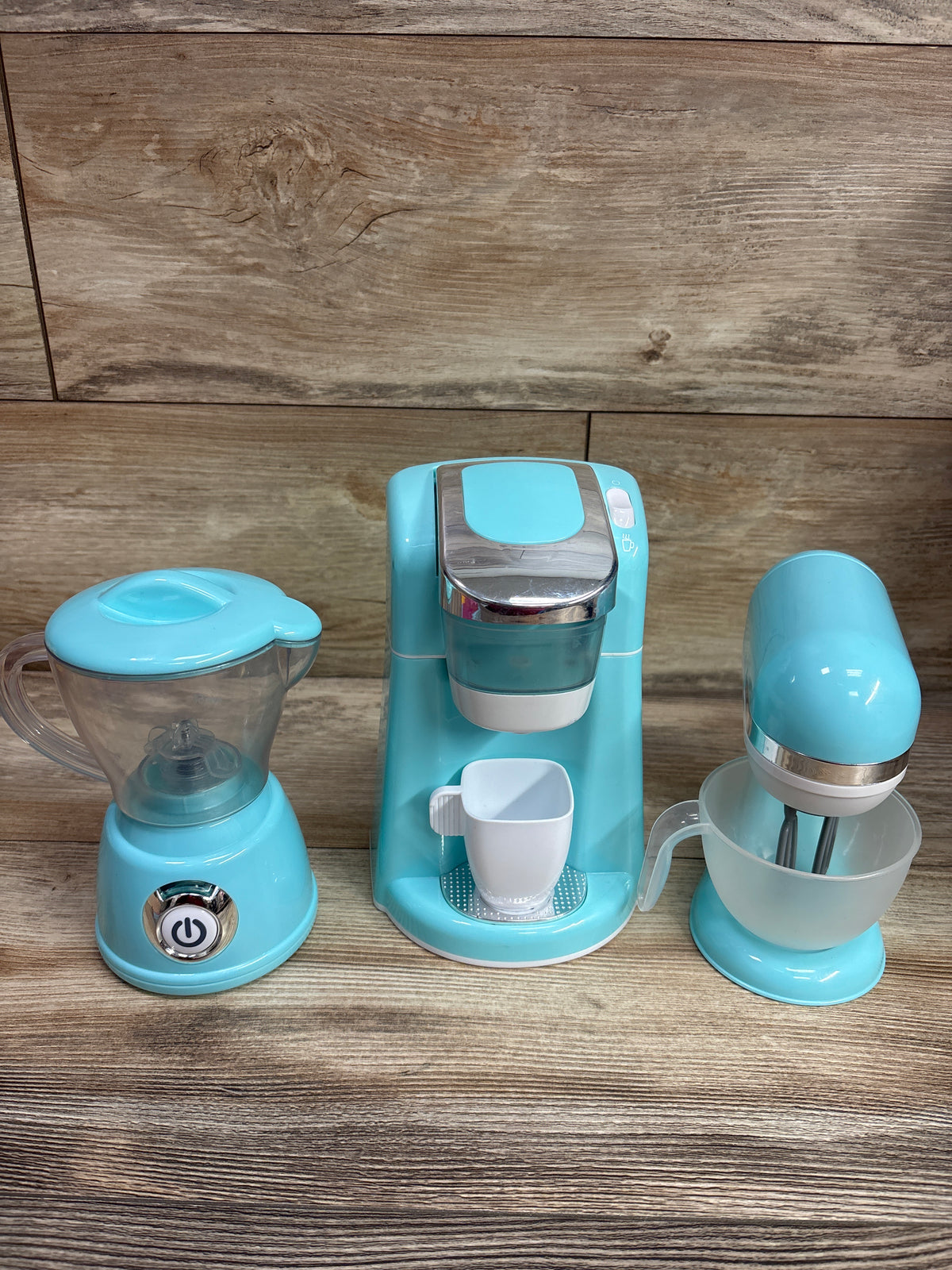 PlayGo Gourmet Kitchen Appliance Set - Blender, Coffee Marker, & Mixer Blue