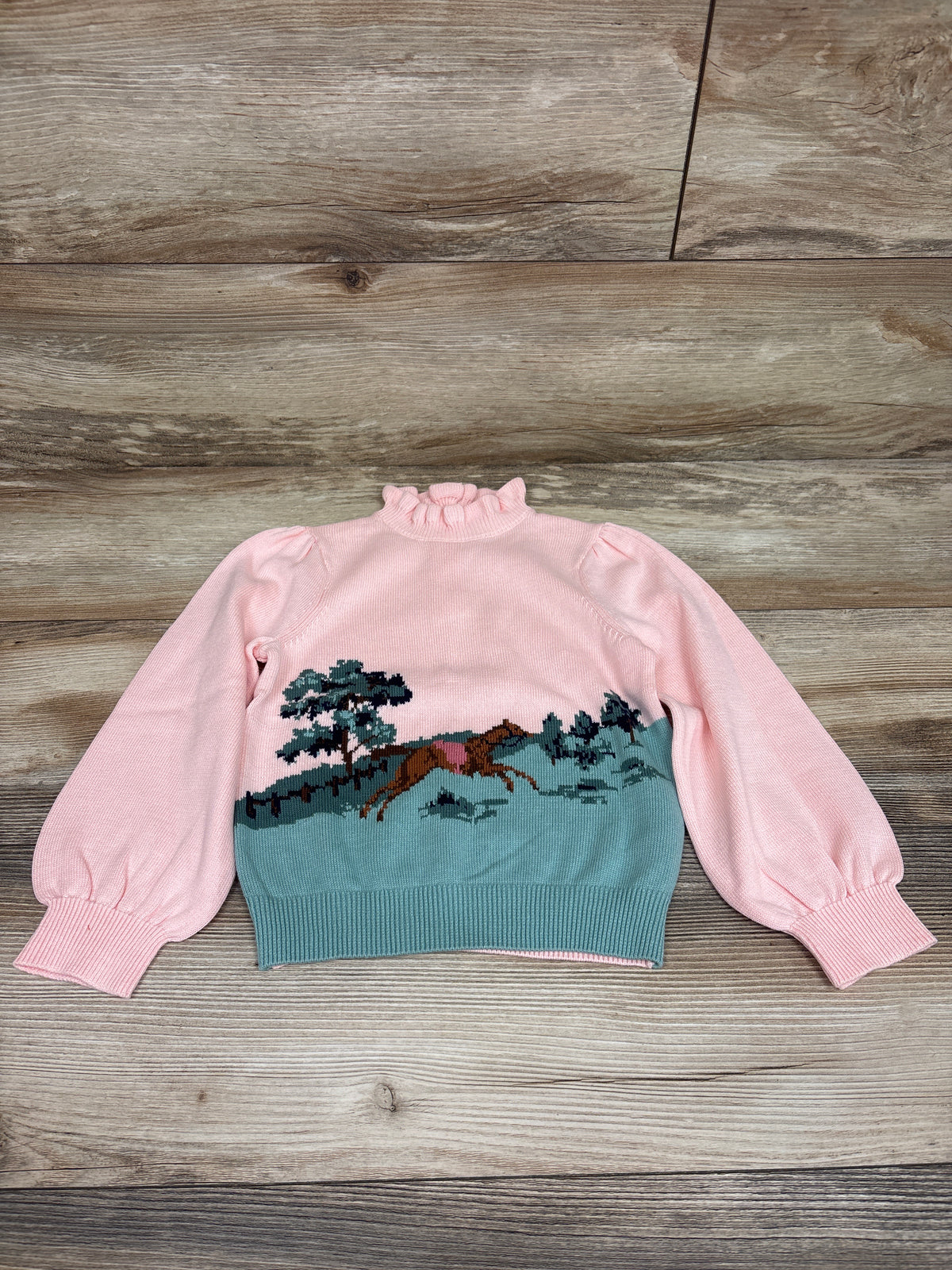Janie & Jack The Equestrian Sweater Pink sz 4T