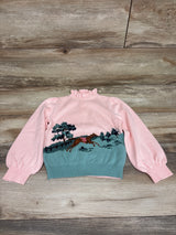 Janie & Jack The Equestrian Sweater Pink sz 4T
