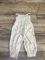 Old Navy Sleeveless Smocked Jumpsuit Ivory sz 18-24m