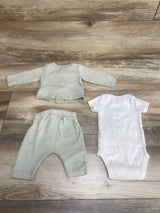 Carter's 3pc My Sunshine Bodysuit Set Green/White sz Newborn