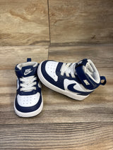 Nike Court Borough Mid 2 TD 'White Signal Blue' Sneakers sz 4c
