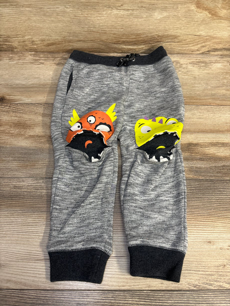 Cat & Jack Monster Knees Drawstring Joggers Grey sz 4T - Me n Mommy To Be