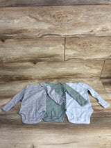 Carter's 3pk Long Sleeve Bodysuits Blue sz 3m