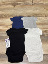 NEW Gerber 4pk Bodysuits Grey sz 0-3m