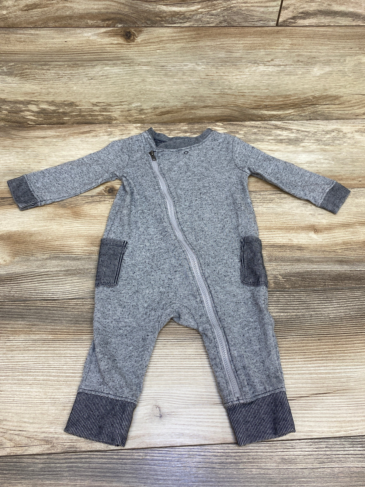 Cat & Jack Knit Side Zip Coverall Grey sz 3-6m