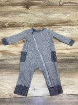Cat & Jack Knit Side Zip Coverall Grey sz 3-6m