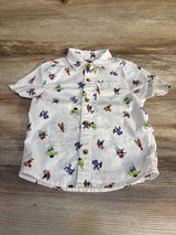 Jumping Beans x Marvel Character Print Button-Up Shirt White sz 2T