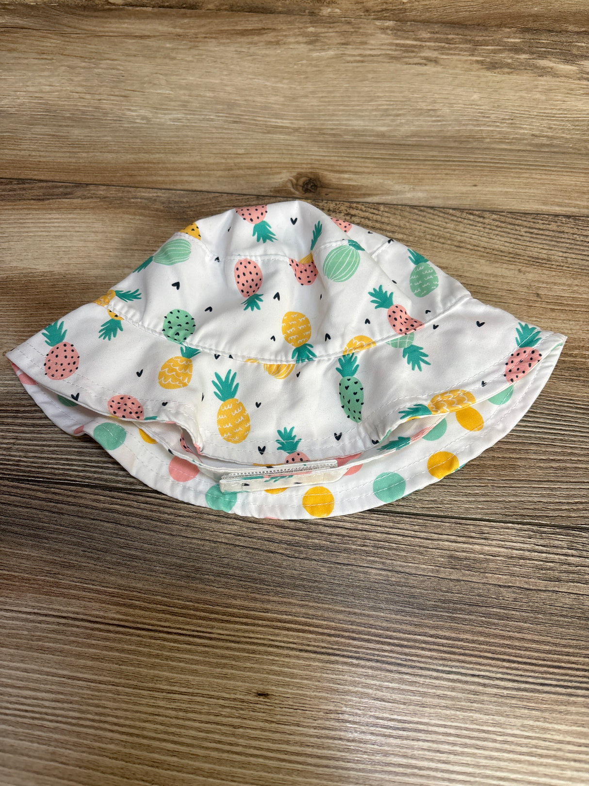 MaxNova Reversible Bucket Hat Pineapple /Dots sz 0-6m