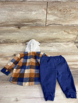 Disney Baby Mickey Mouse plaid Button Jacket Brown sz 3-6m