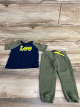 Lee 2pc Logo Shirt & Joggers Green sz 24m