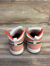 Air Jordan 1 Mid SE TD 'Orange Suede' Sneakers sz 6c
