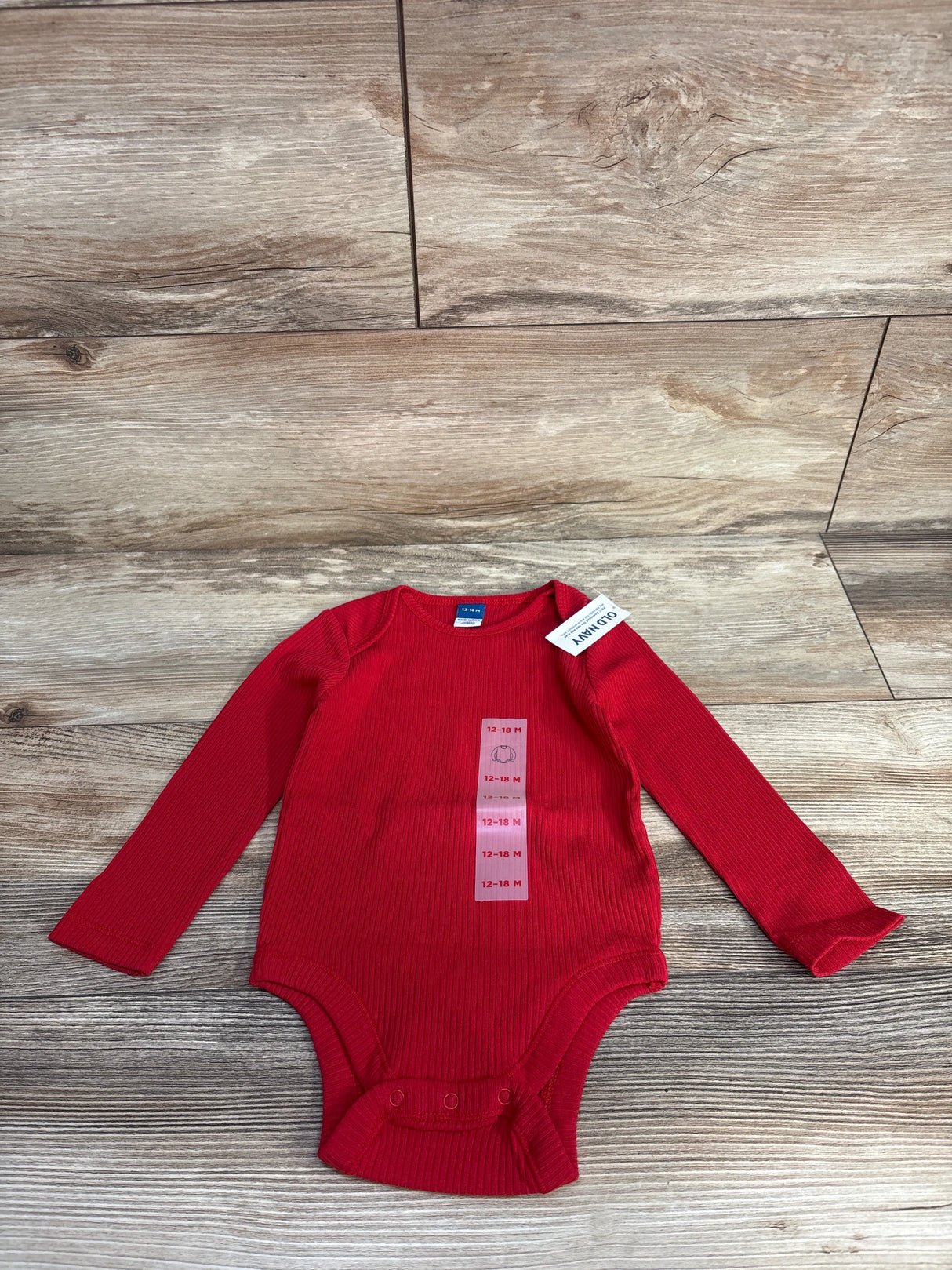 NEW Old Navy Rib-Knit Red Bodysuit sz 12-18m