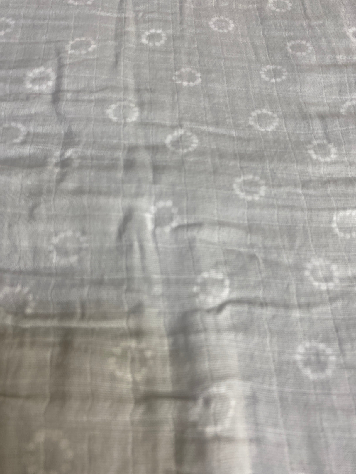 Cloud Island Muslin Swaddle Blanket Grey Circles