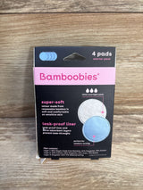 Bamboobies 4-pack thick overnight nursing pads, super-soft bamboo, leak-proof liner for newborn care